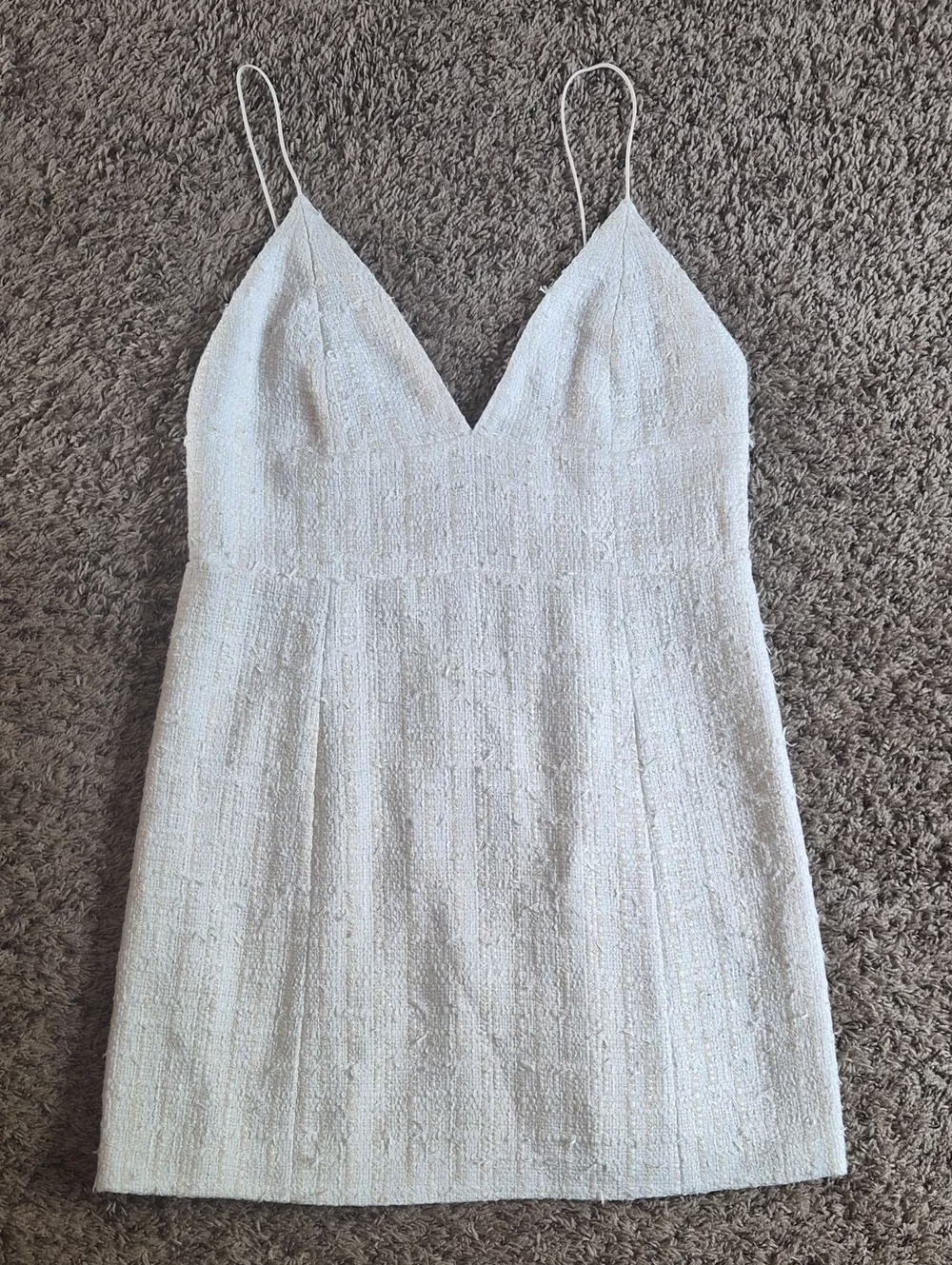 NWT Alice + Olivia White/Cream Tweed Mini Dress